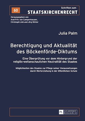 Téléchargez le livre :  Berechtigung und Aktualitaet des Boeckenfoerde-Diktums