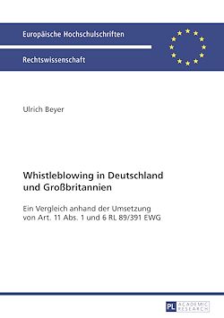 Télécharger le livre :  Whistleblowing in Deutschland und Großbritannien