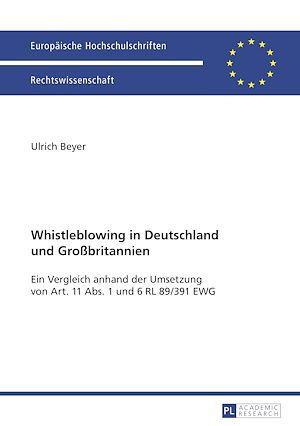 Téléchargez le livre :  Whistleblowing in Deutschland und Großbritannien