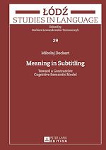 Télécharger le livre :  Meaning in Subtitling