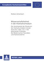 Télécharger le livre :  Wissenschaftsfreiheit in der Hochschulmedizin