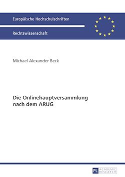 Télécharger le livre :  Die Onlinehauptversammlung nach dem ARUG