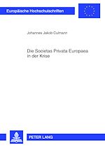 Télécharger le livre :  Die Societas Privata Europaea in der Krise