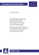 Télécharger le livre :  Die Beruecksichtigung des Kindeswohls im Zusammenhang mit der Scheidung