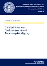 Télécharger le livre :  Das Verhaeltnis von Direktionsrecht und Aenderungskuendigung