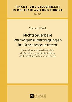 Télécharger le livre :  Nichtsteuerbare Vermoegensuebertragungen im Umsatzsteuerrecht