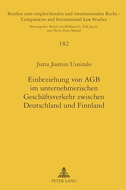 Télécharger le livre :  Einbeziehung von AGB im unternehmerischen Geschaeftsverkehr zwischen Deutschland und Finnland