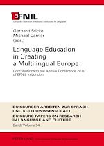 Télécharger le livre :  Language Education in Creating a Multilingual Europe
