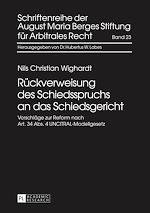 Télécharger le livre :  Rueckverweisung des Schiedsspruchs an das Schiedsgericht