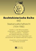 Télécharger le livre :  Staatsanwaltschaftsrecht (1934-1982)