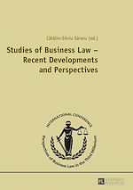 Télécharger le livre :  Studies of Business Law – Recent Developments and Perspectives