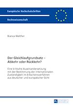 Télécharger le livre :  Der Gleichlaufgrundsatz – Abkehr oder Rueckkehr?