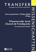 Télécharger le livre :  Wissenstransfer durch Deutsch als Fremdsprache