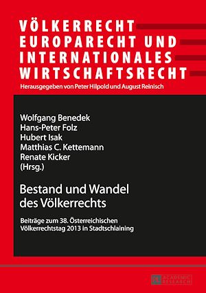Téléchargez le livre :  Bestand und Wandel des Voelkerrechts