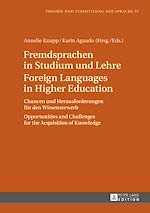 Télécharger le livre :  Fremdsprachen in Studium und Lehre – Foreign Languages in Higher Education