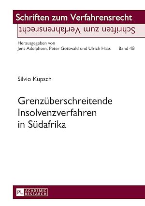 Téléchargez le livre :  Grenzueberschreitende Insolvenzverfahren in Suedafrika