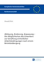 Télécharger le livre :  Abloesung, Aenderung, Anpassung – Die Moeglichkeiten des Erwerbers zur Schaffung einheitlicher Arbeitsbedingungen nach einem Betriebsuebergang
