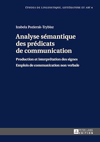 Télécharger le livre :  Analyse sémantique des prédicats de communication