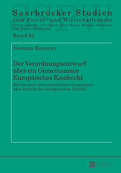 Télécharger le livre :  Der Verordnungsentwurf ueber ein Gemeinsames Europaeisches Kaufrecht