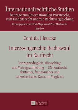 Télécharger le livre :  Interessengerechte Rechtswahl im Kaufrecht