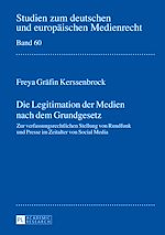 Télécharger le livre :  Die Legitimation der Medien nach dem Grundgesetz