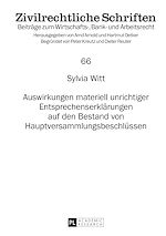 Télécharger le livre :  Auswirkungen materiell unrichtiger Entsprechenserklaerungen auf den Bestand von Hauptversammlungsbeschluessen