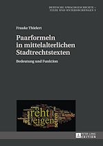 Download this eBook Paarformeln in mittelalterlichen Stadtrechtstexten