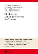 Télécharger le livre :  Studies on Language Norms in Context