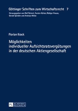 Télécharger le livre :  Moeglichkeiten individueller Aufsichtsratsverguetungen in der deutschen Aktiengesellschaft