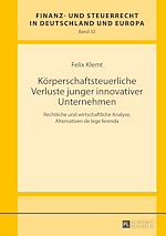 Télécharger le livre :  Koerperschaftsteuerliche Verluste junger innovativer Unternehmen