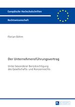 Télécharger le livre :  Der Unternehmensfuehrungsvertrag
