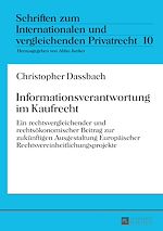 Télécharger le livre :  Informationsverantwortung im Kaufrecht