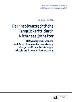 Télécharger le livre :  Der insolvenzrechtliche Rangruecktritt durch Nichtgesellschafter