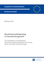 Télécharger le livre :  Das Erstanmelderprivileg im Versammlungsrecht