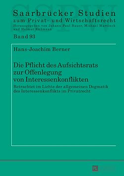 Télécharger le livre :  Die Pflicht des Aufsichtsrats zur Offenlegung von Interessenkonflikten