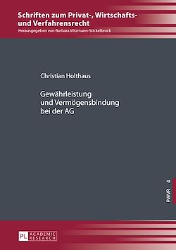 Télécharger le livre :  Gewaehrleistung und Vermoegensbindung bei der AG