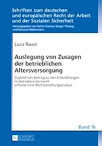 Télécharger le livre :  Auslegung von Zusagen der betrieblichen Altersversorgung