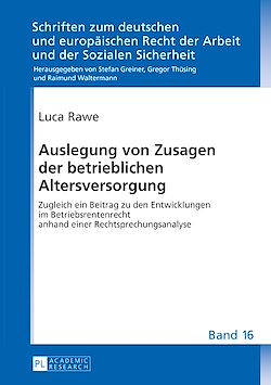 Télécharger le livre :  Auslegung von Zusagen der betrieblichen Altersversorgung