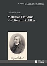 Télécharger le livre :  Matthias Claudius als Literaturkritiker