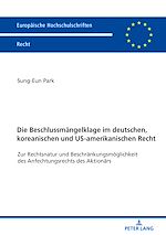 Télécharger le livre :  Die Beschlussmaengelklage im deutschen, koreanischen und US-amerikanischen Recht