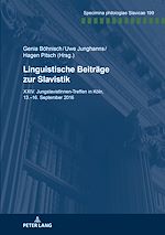 Télécharger le livre :  Linguistische Beitraege zur Slavistik