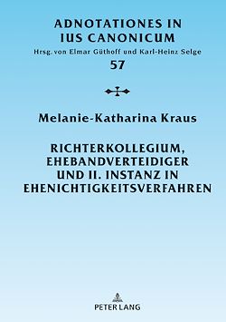 Télécharger le livre :  Richterkollegium, Ehebandverteidiger und II. Instanz in Ehenichtigkeitsverfahren