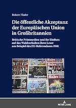 Télécharger le livre :  Die oeffentliche Akzeptanz der Europaeischen Union in Großbritannien