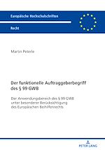 Télécharger le livre :  Der funktionelle Auftraggeberbegriff des § 99 GWB