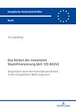 Télécharger le livre :  Das Verbot der monetaeren Staatsfinanzierung  (Art. 123 AEUV )