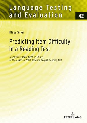 Téléchargez le livre :  Predicting Item Difficulty in a Reading Test