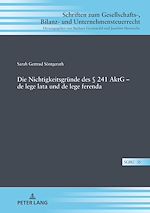 Télécharger le livre :  Die Nichtigkeitsgruende des § 241 AktG – de lege lata und de lege ferenda