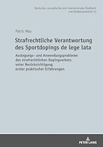 Télécharger le livre :  Strafrechtliche Verantwortung des Sportdopings de lege lata