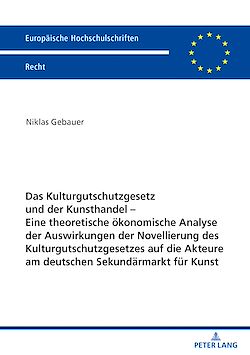 Télécharger le livre :  Das Kulturgutschutzgesetz und der Kunsthandel – Eine theoretische oekonomische Analyse der Auswirkungen der Novellierung des Kulturgutschutzgesetzes auf die Akteure am deutschen Sekundaermarkt...