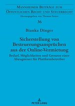 Télécharger le livre :  Sicherstellung von Besteuerungsanspruechen aus der Online-Vermietung
